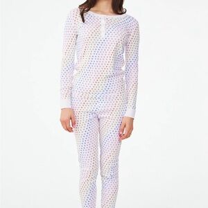 Roller Rabbit White and Blue Kids Pajama Set